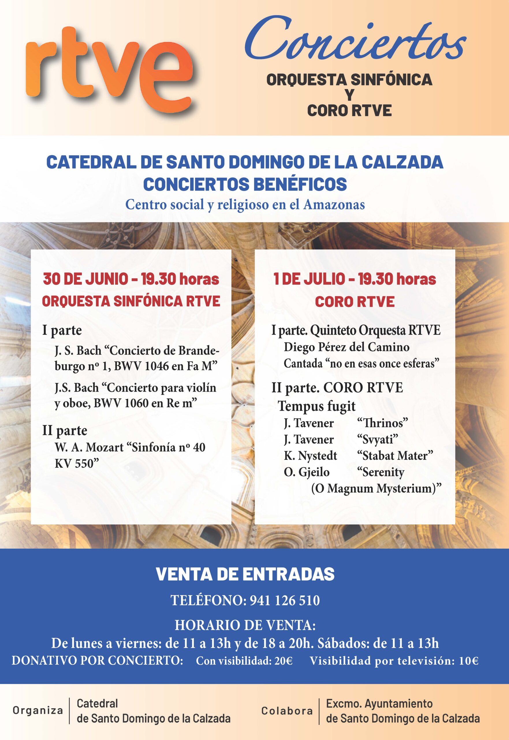 Cartel concierto RTVE la rioja santo domingo de la calzada