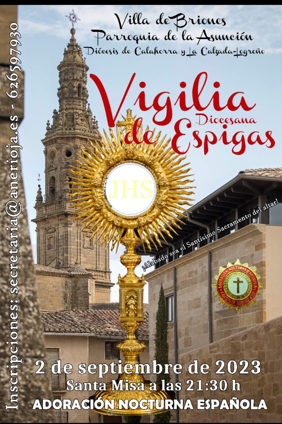 Adoración Nocturna celebra La Vigilia Diocesana de Espigas el próximo 2 de septiembre